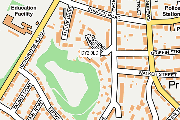 DY2 0LD map - OS OpenMap – Local (Ordnance Survey)