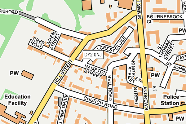 DY2 0NJ map - OS OpenMap – Local (Ordnance Survey)