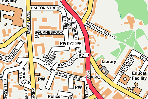 DY2 0PF map - OS OpenMap – Local (Ordnance Survey)
