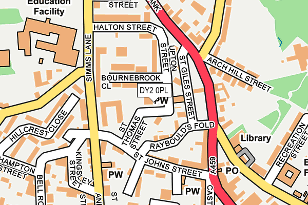 DY2 0PL map - OS OpenMap – Local (Ordnance Survey)