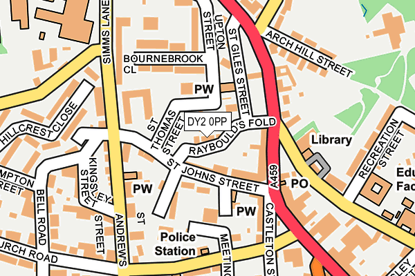 DY2 0PP map - OS OpenMap – Local (Ordnance Survey)
