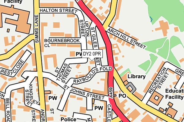 DY2 0PR map - OS OpenMap – Local (Ordnance Survey)