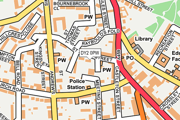 DY2 0PW map - OS OpenMap – Local (Ordnance Survey)