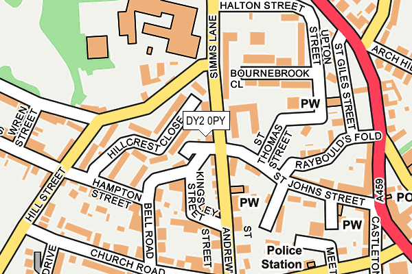 DY2 0PY map - OS OpenMap – Local (Ordnance Survey)