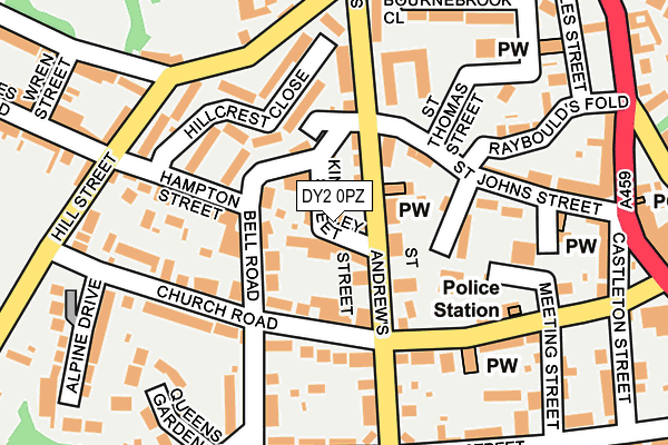 DY2 0PZ map - OS OpenMap – Local (Ordnance Survey)