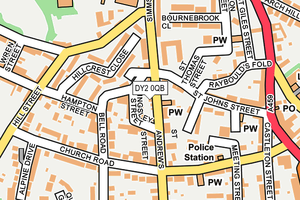 DY2 0QB map - OS OpenMap – Local (Ordnance Survey)