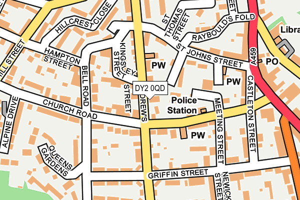 DY2 0QD map - OS OpenMap – Local (Ordnance Survey)
