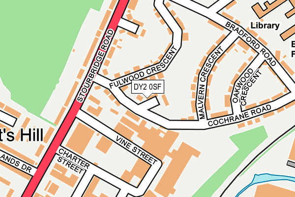 DY2 0SF map - OS OpenMap – Local (Ordnance Survey)