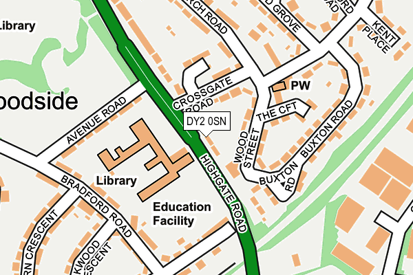 DY2 0SN map - OS OpenMap – Local (Ordnance Survey)
