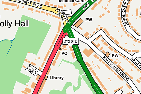 DY2 0TD map - OS OpenMap – Local (Ordnance Survey)