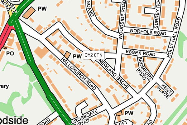 DY2 0TN map - OS OpenMap – Local (Ordnance Survey)