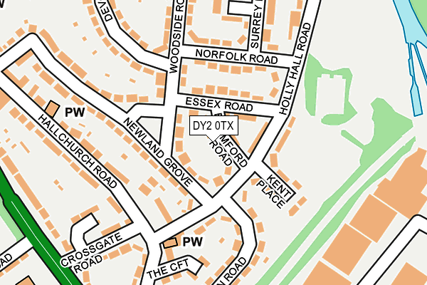 DY2 0TX map - OS OpenMap – Local (Ordnance Survey)
