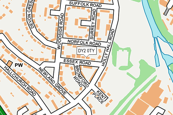 DY2 0TY map - OS OpenMap – Local (Ordnance Survey)