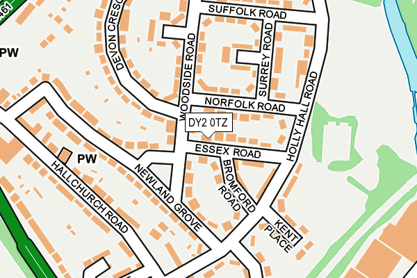 DY2 0TZ map - OS OpenMap – Local (Ordnance Survey)