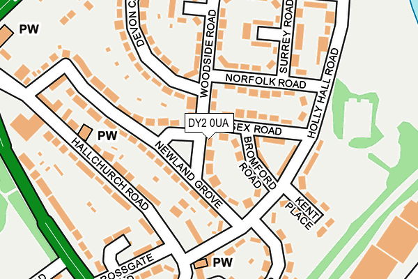 DY2 0UA map - OS OpenMap – Local (Ordnance Survey)