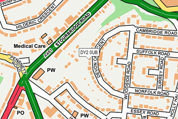 DY2 0UB map - OS OpenMap – Local (Ordnance Survey)