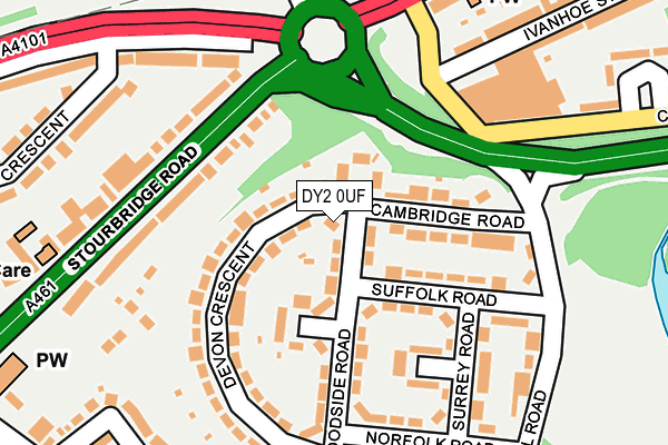 DY2 0UF map - OS OpenMap – Local (Ordnance Survey)