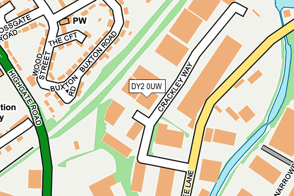 DY2 0UW map - OS OpenMap – Local (Ordnance Survey)