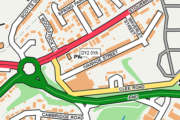 DY2 0YA map - OS OpenMap – Local (Ordnance Survey)