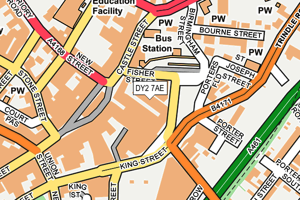 DY2 7AE map - OS OpenMap – Local (Ordnance Survey)