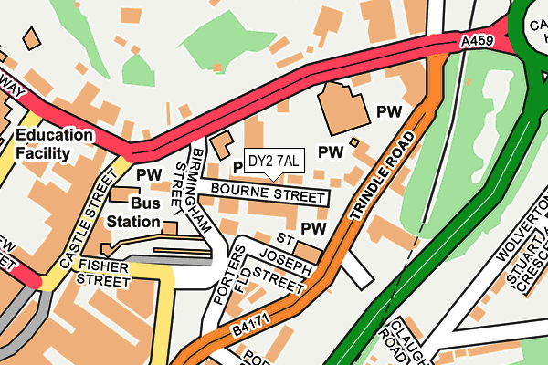 DY2 7AL map - OS OpenMap – Local (Ordnance Survey)