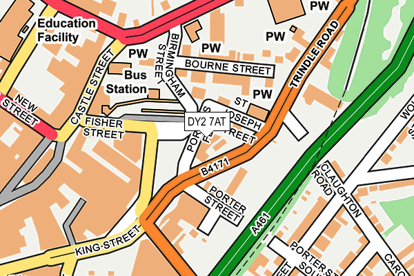 DY2 7AT map - OS OpenMap – Local (Ordnance Survey)