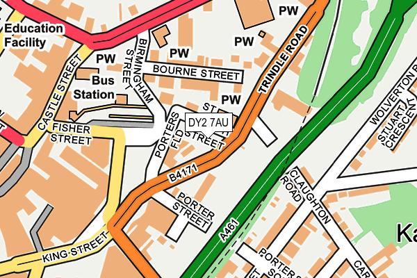 DY2 7AU map - OS OpenMap – Local (Ordnance Survey)
