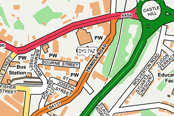 DY2 7AZ map - OS OpenMap – Local (Ordnance Survey)