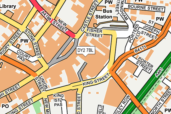 DY2 7BL map - OS OpenMap – Local (Ordnance Survey)