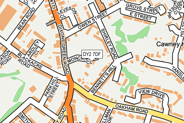 DY2 7DF map - OS OpenMap – Local (Ordnance Survey)