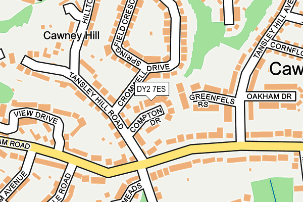 DY2 7ES map - OS OpenMap – Local (Ordnance Survey)