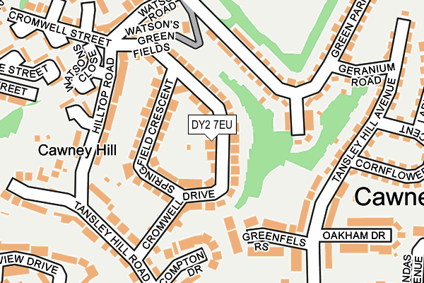 DY2 7EU map - OS OpenMap – Local (Ordnance Survey)