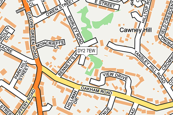 DY2 7EW map - OS OpenMap – Local (Ordnance Survey)