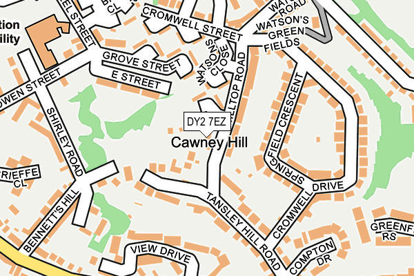 DY2 7EZ map - OS OpenMap – Local (Ordnance Survey)