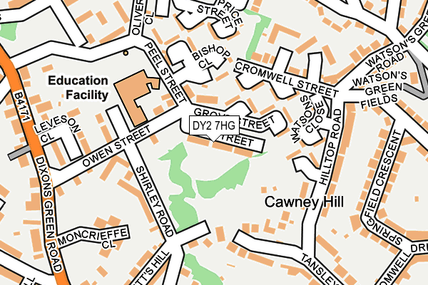 DY2 7HG map - OS OpenMap – Local (Ordnance Survey)
