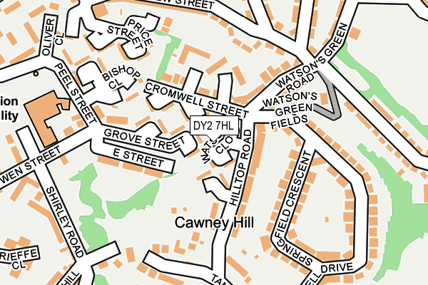 DY2 7HL map - OS OpenMap – Local (Ordnance Survey)