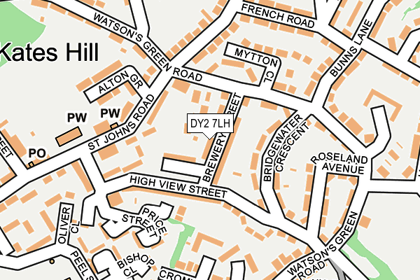 DY2 7LH map - OS OpenMap – Local (Ordnance Survey)