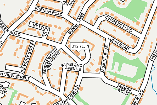 DY2 7LJ map - OS OpenMap – Local (Ordnance Survey)