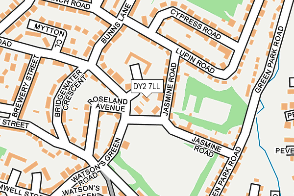 DY2 7LL map - OS OpenMap – Local (Ordnance Survey)