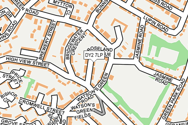 DY2 7LP map - OS OpenMap – Local (Ordnance Survey)