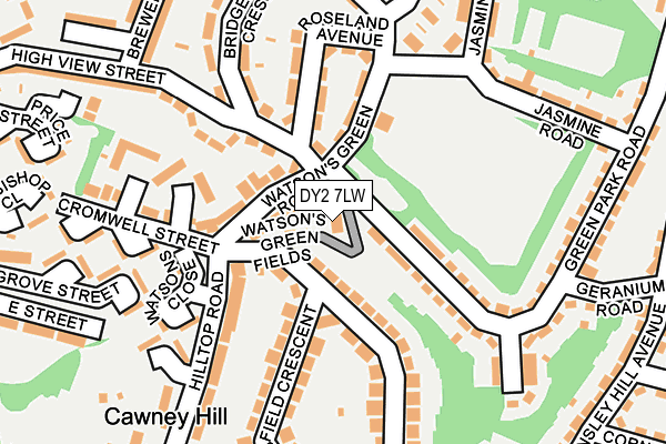 DY2 7LW map - OS OpenMap – Local (Ordnance Survey)