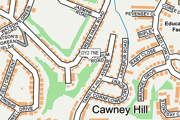 DY2 7NE map - OS OpenMap – Local (Ordnance Survey)