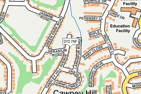 DY2 7NF map - OS OpenMap – Local (Ordnance Survey)