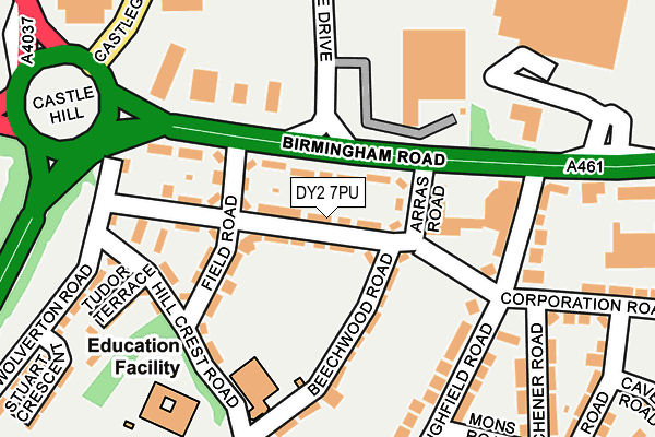 DY2 7PU map - OS OpenMap – Local (Ordnance Survey)