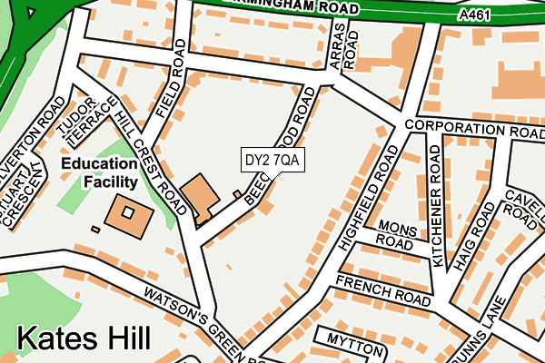 DY2 7QA map - OS OpenMap – Local (Ordnance Survey)