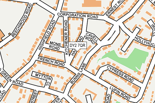 DY2 7QR map - OS OpenMap – Local (Ordnance Survey)