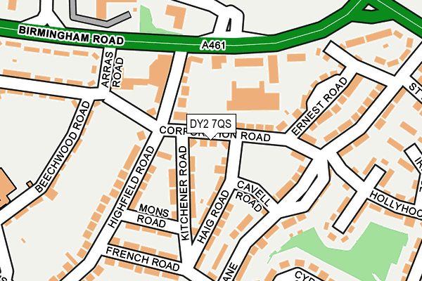 DY2 7QS map - OS OpenMap – Local (Ordnance Survey)