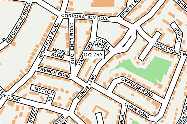DY2 7RA map - OS OpenMap – Local (Ordnance Survey)