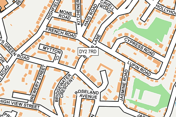 DY2 7RD map - OS OpenMap – Local (Ordnance Survey)
