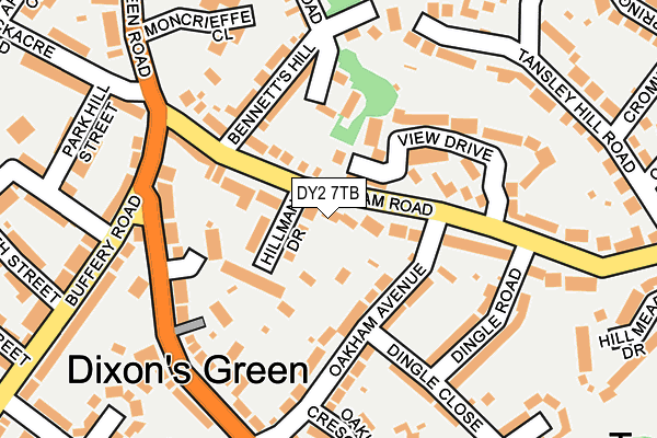 DY2 7TB map - OS OpenMap – Local (Ordnance Survey)